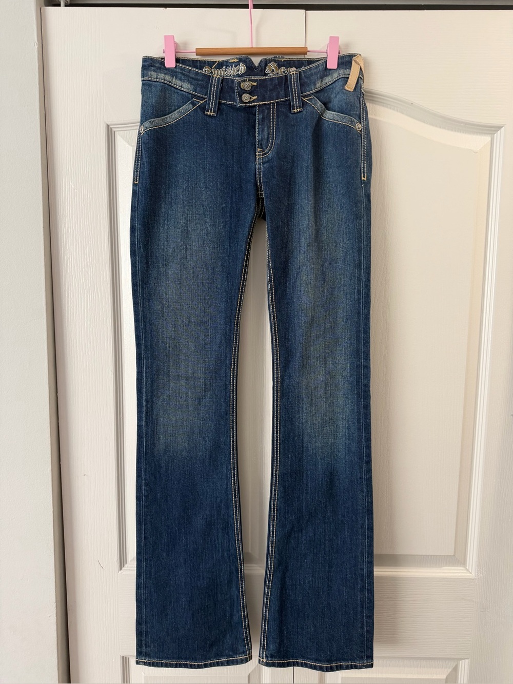 TWISTED HEART Dark Blue Flare Jeans